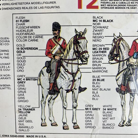 Esci Ertl 1/72 "Scots Greys" British Cavalry Waterloo 1815 Napoleonic Wars #217 - Picture 3 of 9